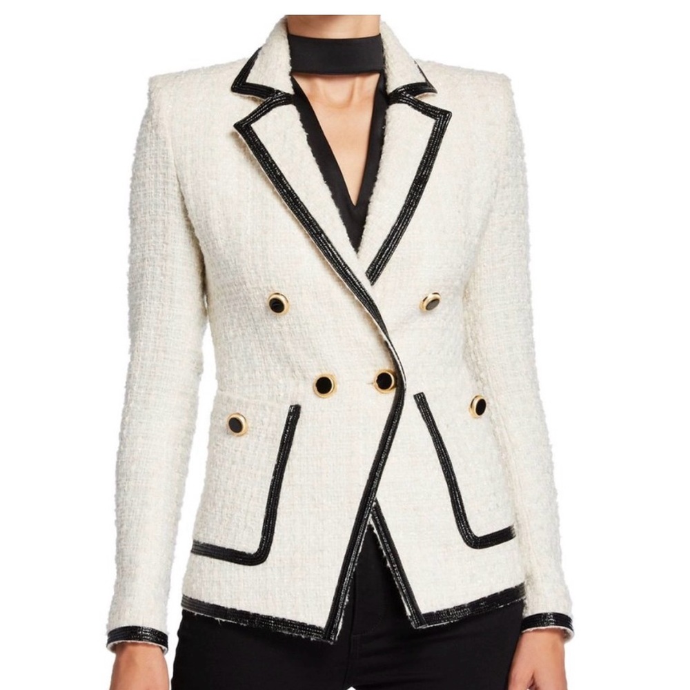 Veronica Beard White and Black Blazer Size 10